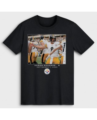 Aaron Rodgers Pittsburgh Steelers NFL Flash Features Week 1 T-Shirt – Schwarz