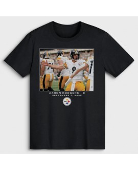 Aaron Rodgers Pittsburgh Steelers NFL Flash Features Week 1 T-Shirt – Schwarz