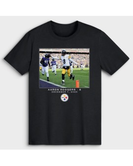 Aaron Rodgers Pittsburgh Steelers NFL Flash Features Week 14 T-Shirt – Schwarz