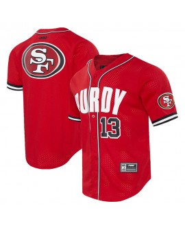 Brock Purdy San Francisco 49ers Pro Standard Mesh Button-Up Baseball-Trikot – Scharlachrot