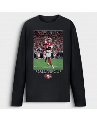 Brock Purdy San Francisco 49ers NFL Flash Features Week 17 Langarm-T-Shirt – Schwarz