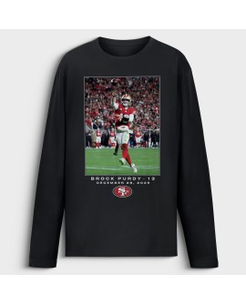 Brock Purdy San Francisco 49ers NFL Flash Features Week 17 Langarm-T-Shirt – Schwarz
