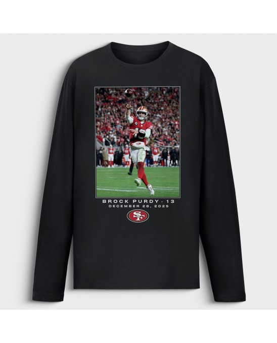 Brock Purdy San Francisco 49ers NFL Flash Features Week 17 Langarm-T-Shirt – Schwarz