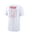 Brock Purdy San Francisco 49ers Outline Spieler-T-Shirt – Weiß