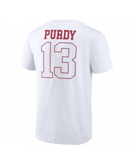 Brock Purdy San Francisco 49ers Outline Spieler-T-Shirt – Weiß