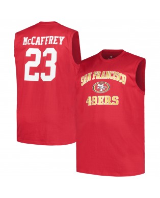 Christian McCaffrey San Francisco 49ers Big & Tall Muskel-Tanktop – Scharlachrot