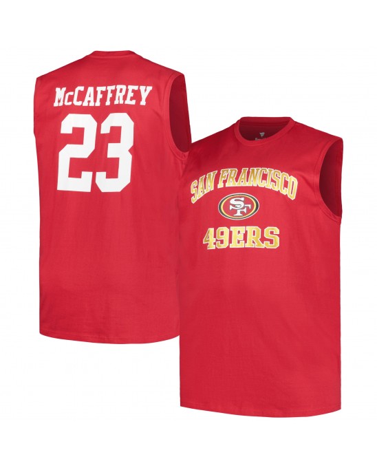 Christian McCaffrey San Francisco 49ers Big & Tall Muskel-Tanktop – Scharlachrot