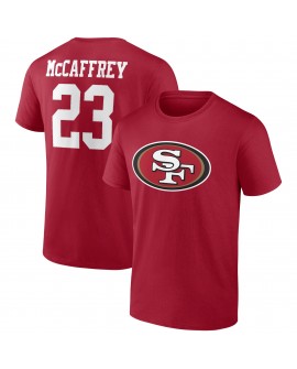 Christian McCaffrey San Francisco 49ers Spieler Icon T-Shirt – Scharlachrot