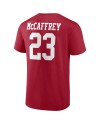 Christian McCaffrey San Francisco 49ers Spieler Icon T-Shirt – Scharlachrot