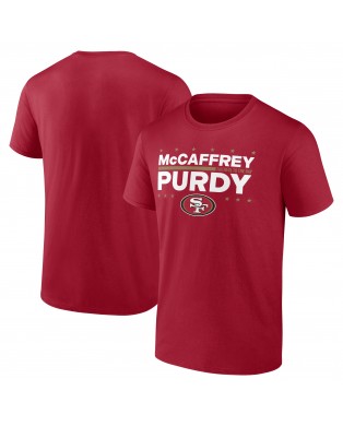 Christian McCaffrey & Brock Purdy San Francisco 49ers Wahlspieler-T-Shirt – Scharlachrot