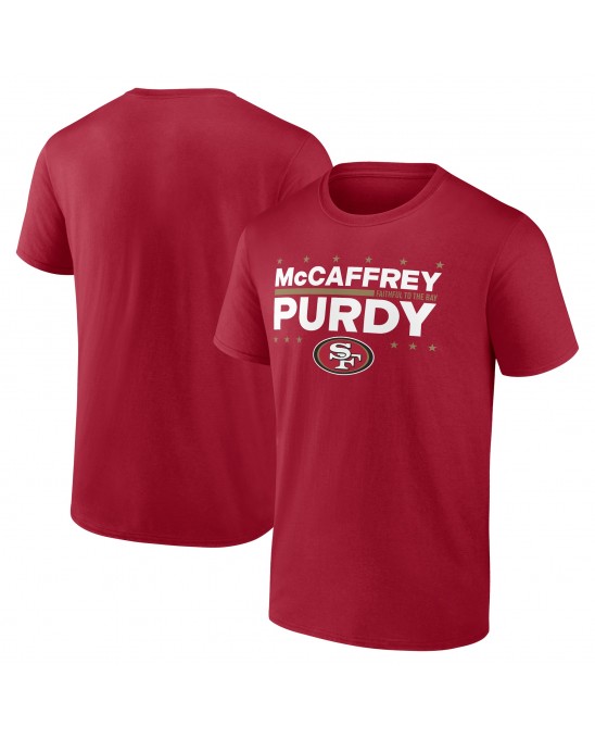 Christian McCaffrey & Brock Purdy San Francisco 49ers Wahlspieler-T-Shirt – Scharlachrot
