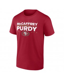Christian McCaffrey & Brock Purdy San Francisco 49ers Wahlspieler-T-Shirt – Scharlachrot