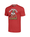 Christian McCaffrey San Francisco 49ers Homage Unisex-Karikatur-Spieler-Tri-Blend-T-Shirt – Scharlachrot