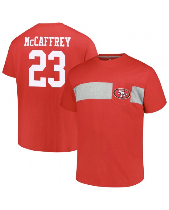Christian McCaffrey San Francisco 49ers Big & Tall T-Shirt – Scharlachrot
