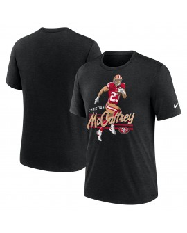 Christian McCaffrey San Francisco 49ers Nike Spieler Graphic T-Shirt – Heather Black