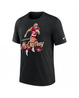 Christian McCaffrey San Francisco 49ers Nike Spieler Graphic T-Shirt – Heather Black