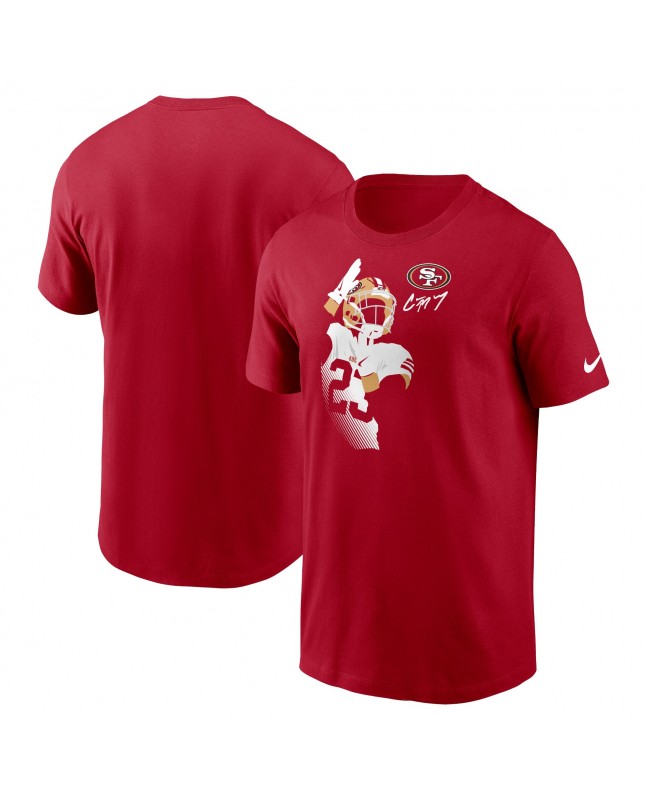 Christian McCaffrey San Francisco 49ers Nike Spieler Graphic T-Shirt – Scharlachrot