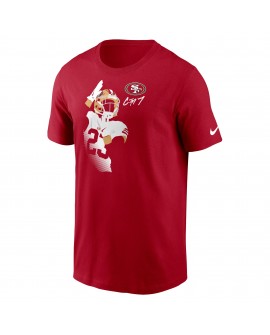 Christian McCaffrey San Francisco 49ers Nike Spieler Graphic T-Shirt – Scharlachrot