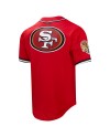 Christian McCaffrey San Francisco 49ers Pro Standard Mesh Button-Up Baseball-Trikot – Scharlachrot