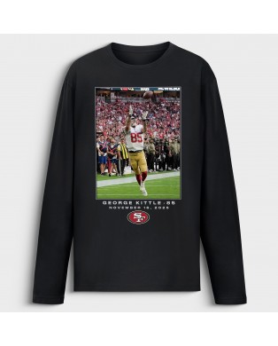 George Kittle San Francisco 49ers NFL Flash Features Week 11 Langarm-T-Shirt – Schwarz