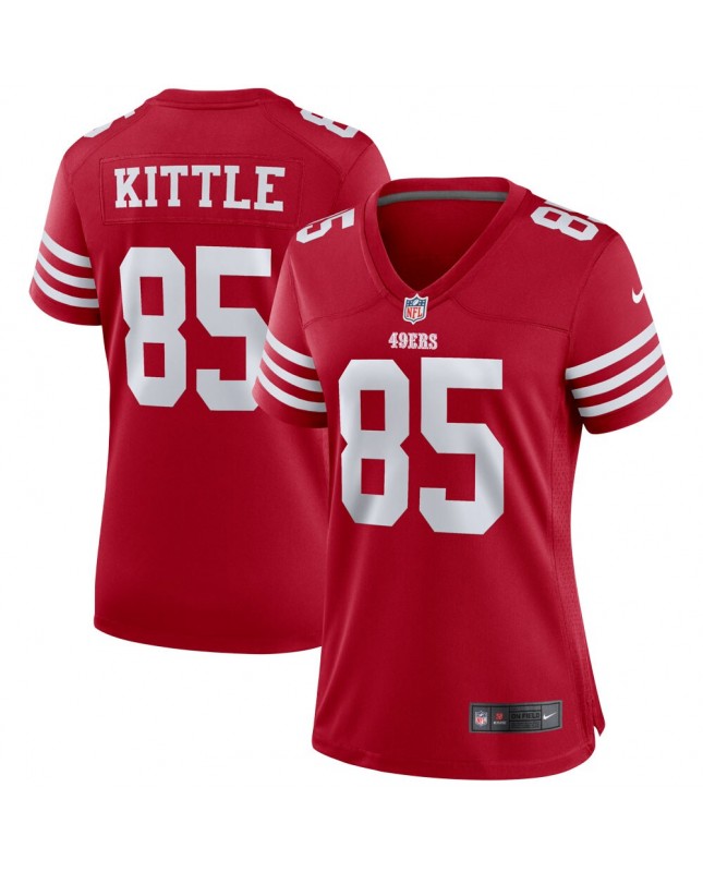 George Kittle San Francisco 49ers Nike Damen-Spielertrikot – Scharlachrot