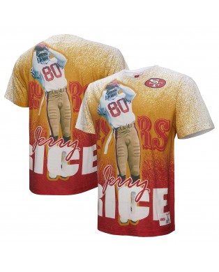 Jerry Rice San Francisco 49ers Mitchell & Ness Burst Retired Spieler T-Shirt – Grau