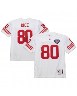 Jerry Rice San Francisco 49ers 1994 Mitchell & Ness Authentic Throwback-Spielertrikot im Ruhestand – Weiß