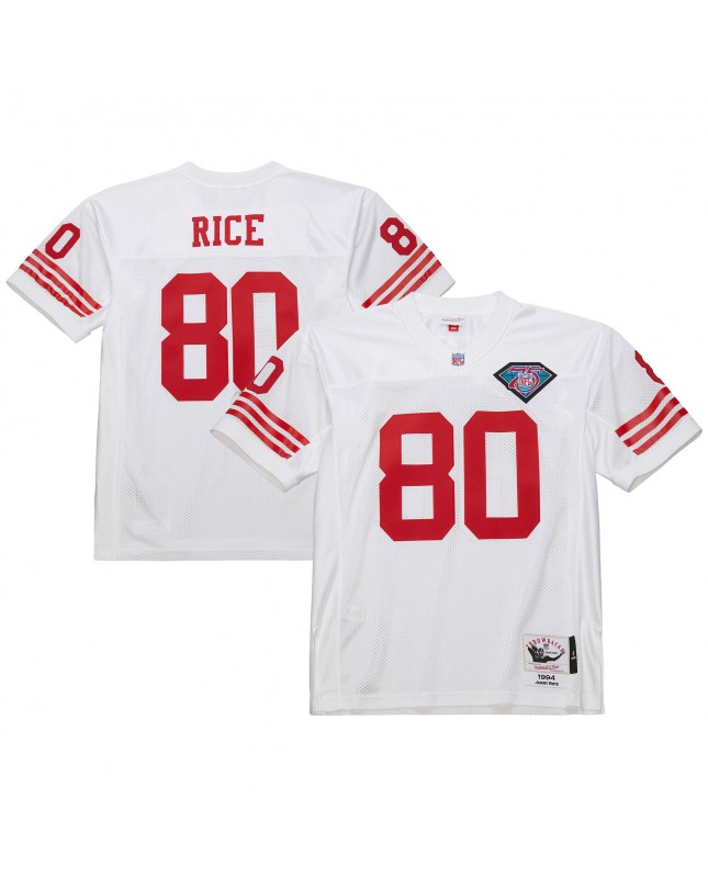 Jerry Rice San Francisco 49ers 1994 Mitchell & Ness Authentic Throwback-Spielertrikot im Ruhestand – Weiß