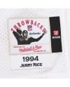 Jerry Rice San Francisco 49ers 1994 Mitchell & Ness Authentic Throwback-Spielertrikot im Ruhestand – Weiß