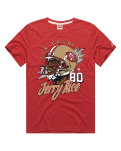 Jerry Rice San Francisco 49ers Homage Unisex Retired Spieler Classic Cartoon T-Shirt – Scharlachrot