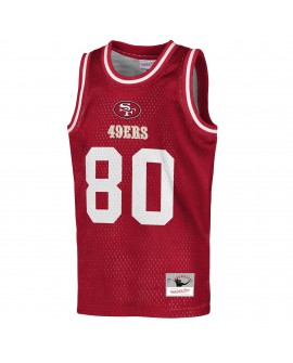 Jerry Rice San Francisco 49ers Mitchell & Ness Jugendspieler im Ruhestand NFL Basketball-Modetrikot – Scharlachrot