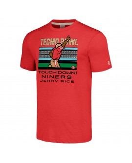 Jerry Rice San Francisco 49ers Homage Unisex Tecmo Bowl Retired Spieler Graphic Tri-Blend T-Shirt – Scharlachrot