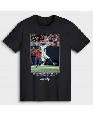Jaxon Smith-Njigba Seattle Seahawks NFL Flash Features Woche 14 T-Shirt – Schwarz