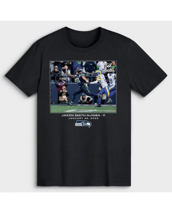 Jaxon Smith-Njigba Seattle Seahawks NFL Flash Features T-Shirt – Schwarz