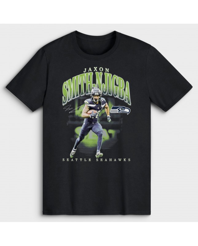 Jaxon Smith-Njigba Seattle Seahawks Spieler Hype T-Shirt – Schwarz