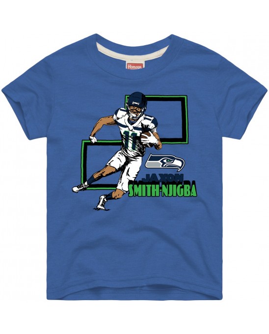 Jaxon Smith-Njigba Seattle Seahawks Homage Youth Draft Tri-Blend T-Shirt – Royal