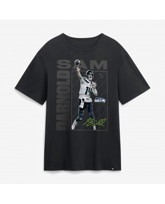 Sam Darnold Seattle Seahawks Ton-in-Ton-T-Shirt – Schwarz