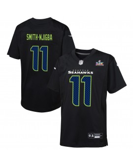 Jaxon Smith-Njigba Seattle Seahawks Nike Youth Super Bowl LX Patch Carbon Fashion Trikot – Schwarz