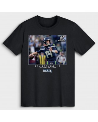 Sam Darnold Seattle Seahawks NFL Flash Features T-Shirt – Schwarz