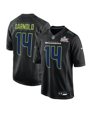 Sam Darnold Seattle Seahawks Nike Super Bowl LX Patch Carbon Mode-Spieler Trikot – Schwarz