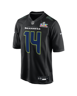 Sam Darnold Seattle Seahawks Nike Super Bowl LX Patch Carbon Mode-Spieler Trikot – Schwarz
