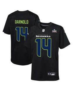 Sam Darnold Seattle Seahawks Nike Jugend Super Bowl LX Carbon Mode-Spieler Trikot – Schwarz