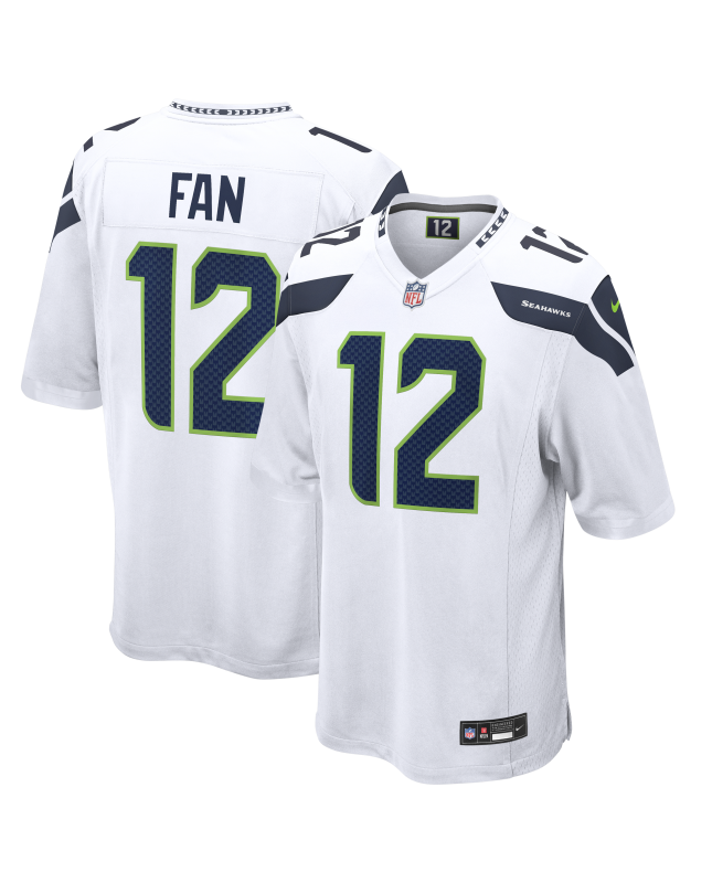 12s Seattle Seahawks Nike Spieler Trikot – Weiß