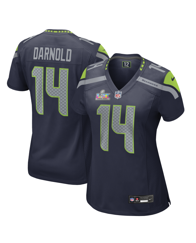 Sam Darnold Seattle Seahawks Nike Super Bowl LX Patch-Spieler Trikot für Damen – College Navy