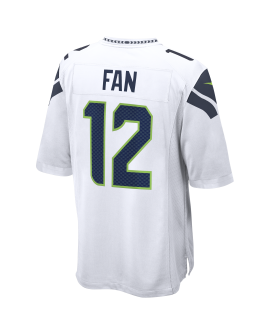 12s Seattle Seahawks Nike Spieler Trikot – Weiß