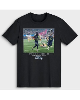 Rashid Shaheed Seattle Seahawks NFL Flash Features Big & Tall T-Shirt – Schwarz