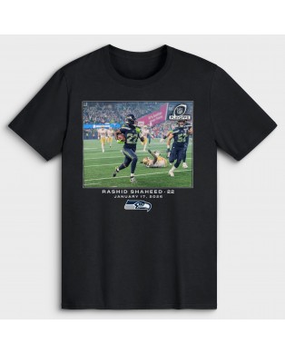 Rashid Shaheed Seattle Seahawks NFL Flash Features T-Shirt – Schwarz