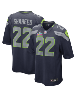Rashid Shaheed Seattle Seahawks Nike Super Bowl LX Patch Spieler Trikot – College Navy