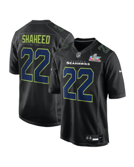 Rashid Shaheed Seattle Seahawks Nike Super Bowl LX Patch Carbon Mode-Spieler Trikot – Schwarz