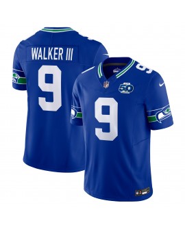 Kenneth Walker III Seattle Seahawks Nike 50th Season Vapor F.U.S.E. Limitiertes Trikot – Royal